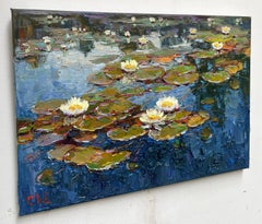 Water lilies, Painting, Oil on Canvas