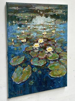 Water lilies pond, Painting, Oil on Canvas