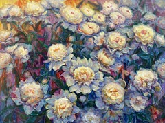 "White Peonies", Painting, Oil on Canvas