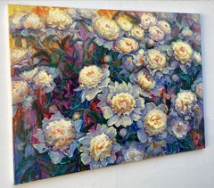 "White Peonies", Painting, Oil on Canvas