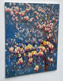 Magnolienbaum, Gemälde, Öl auf Leinwand