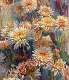 "Chrysanthemums", Painting, Oil on Canvas