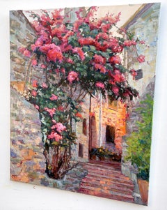 "Evening courtyard", Painting, Oil on Canvas