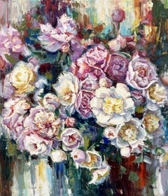 "Bouquet of Peonies", Painting, Oil on Canvas