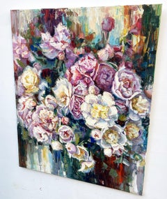 "Bouquet di peonie", Pittura, Olio su tela