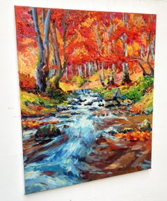 Fiume d'autunno, Pittura, Olio su tela