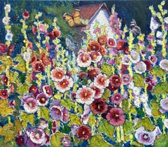 Mallows at home, Painting, Oil on Canvas