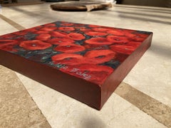 Wilde Mohnblumen, Gemälde, Öl auf Leinwand