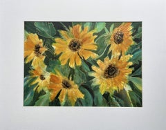Girasoles, Pintura, Acuarela sobre papel
