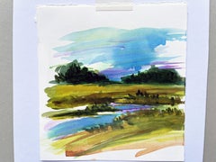 Pradera de verano, Pintura, Acuarela sobre papel