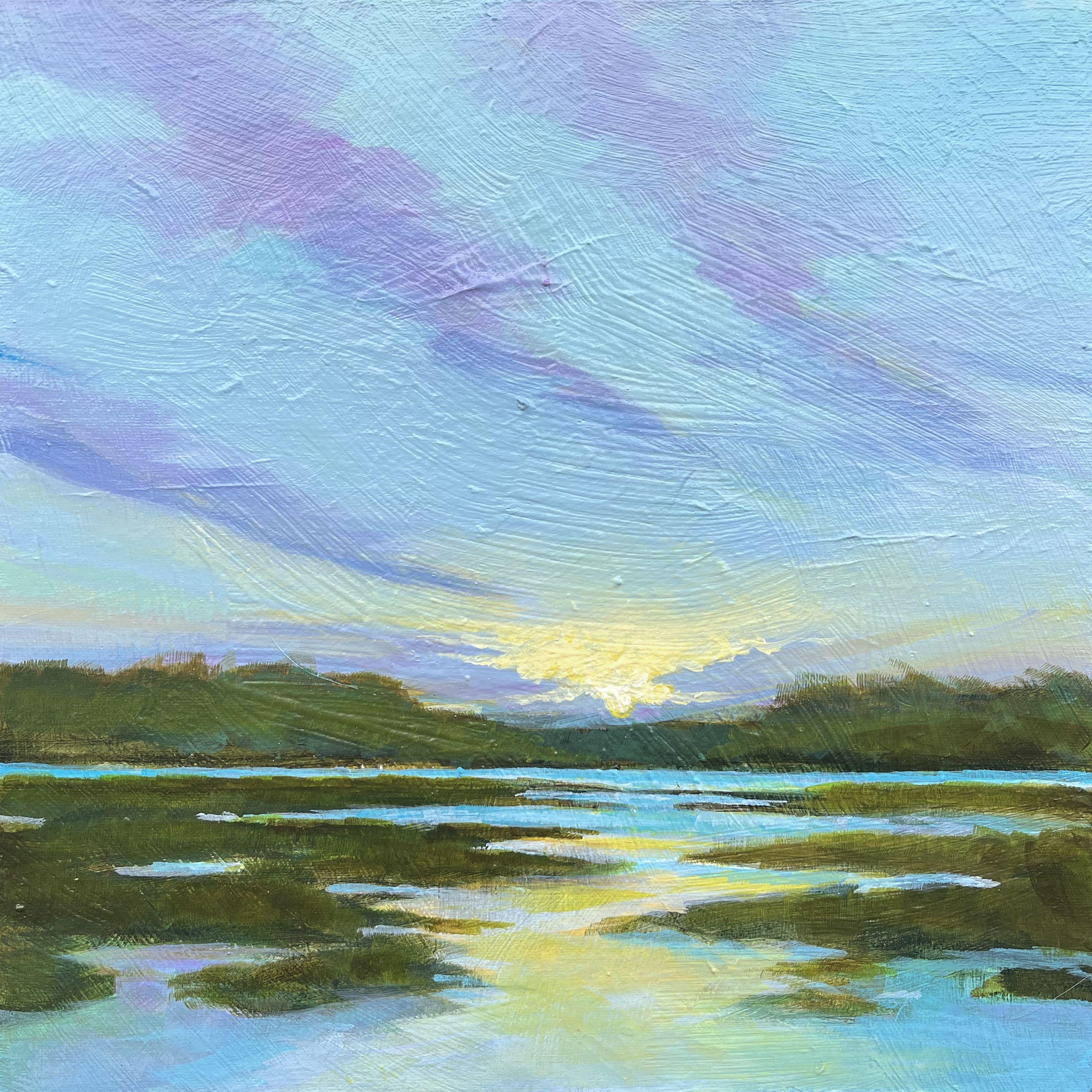 Morning Glory, Pittura, Acrilico su tela - Art di Filomena Booth
