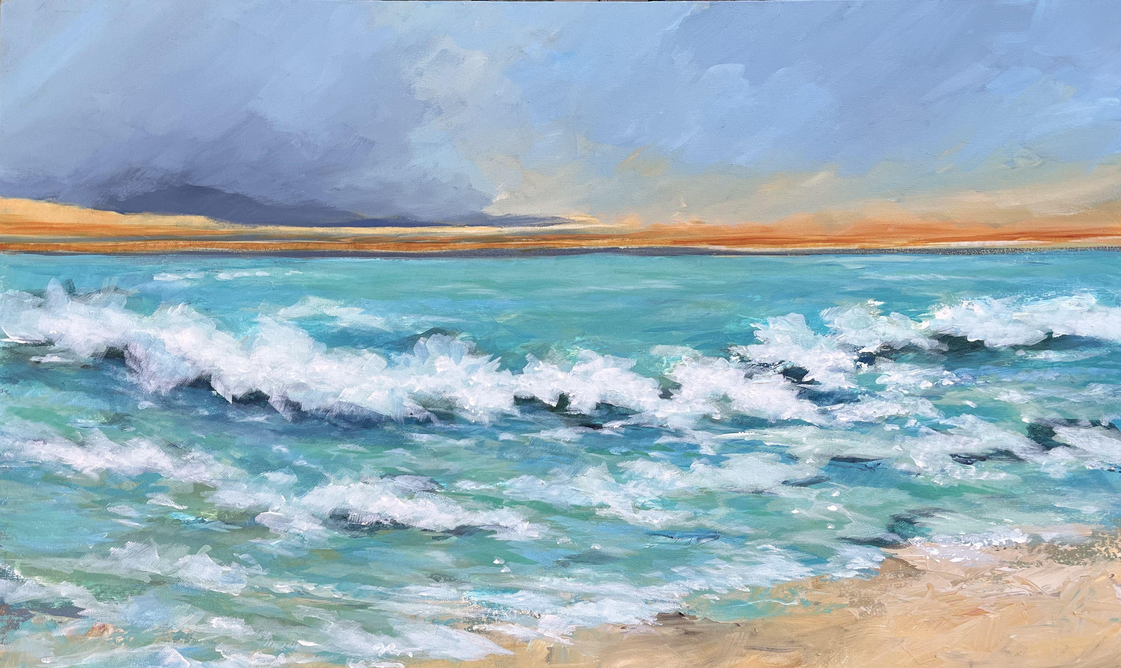 Gulf Sunset, Painting, Acrylic on Canvas - Art by Filomena Booth