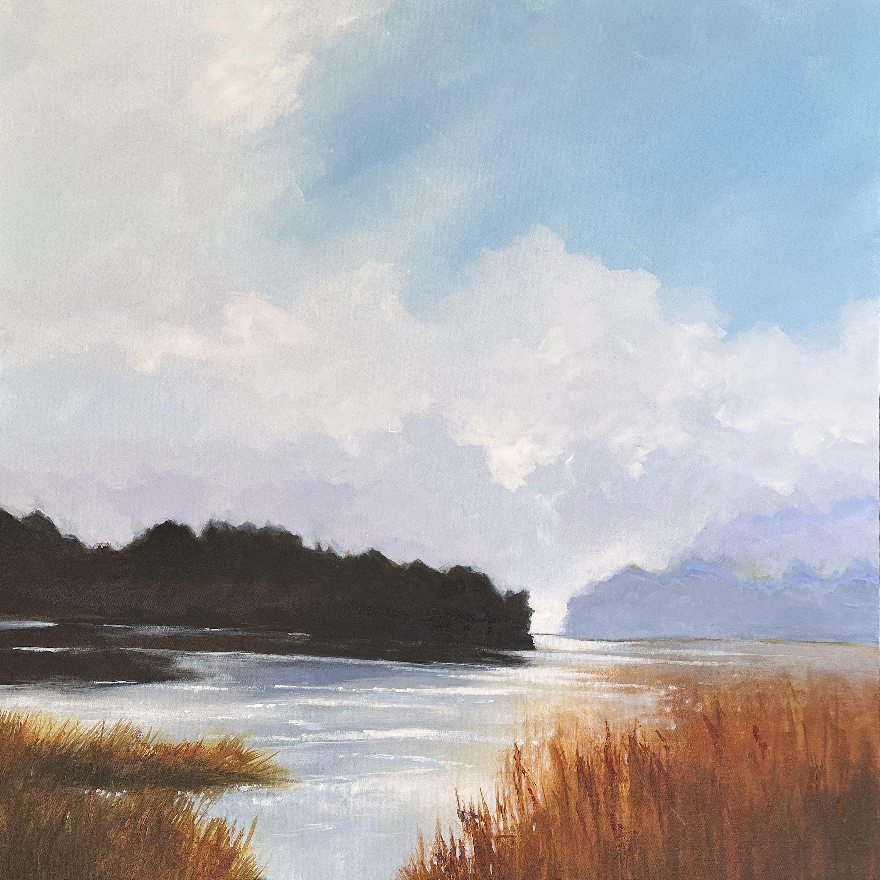Morning Fog, Painting, Acrylic on Canvas