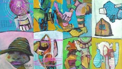 Abstarct fragments 12, Painting, Acrylic on Canvas