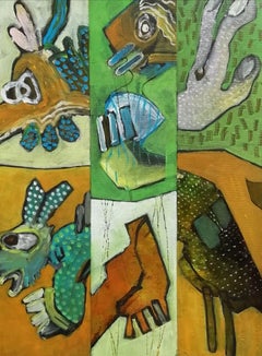 Fragmentos abstractos 10, Pintura, Acrílico sobre lienzo