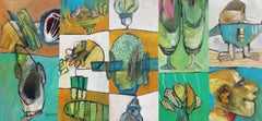 Abstract fragments 9, Painting, Acrylic on Canvas