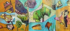 Fragmentos abstractos 6, Pintura, Acrílico sobre lienzo
