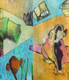 Fragmentos abstractos 6, Pintura, Acrílico sobre lienzo