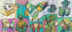 Abstrakte Fragmente 7, Malerei, Acryl auf Leinwand