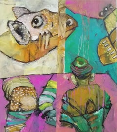 Abstrakte Fragmente 7, Malerei, Acryl auf Leinwand