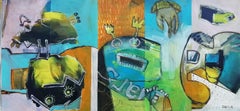 Abstract fragments 03, Painting, Acrylic on Canvas
