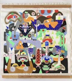 Kampala robots, Painting, Acrylic on Canvas