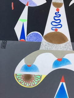 Kosmische Figur, Malerei, Acryl auf Leinwand