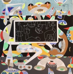 Kosmisches Paradies, Malerei, Acryl auf Leinwand