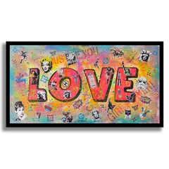 Moon Love - Pittura originale su tela, Pittura, Acrilico su tela