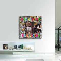 Ali die Legende - Originalgemälde auf Leinwand, Gemälde, Acryl auf Leinwand