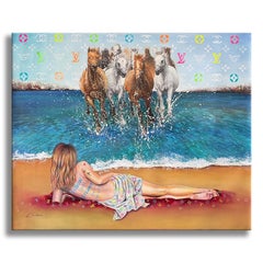 Mares - Original Painting on Canvas, Painting, Oil on Canvas