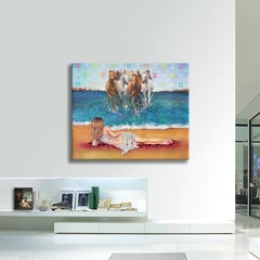 Mares - Original Painting on Canvas, Painting, Oil on Canvas