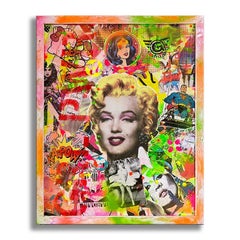 Marilyn Nocturne - Originalgemälde auf Leinwand, Gemälde, Acryl auf Leinwand