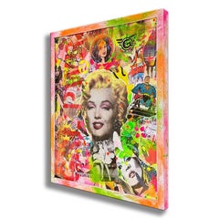 Marilyn Nocturne - Originalgemälde auf Leinwand, Gemälde, Acryl auf Leinwand