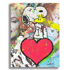 Snoopy Hug your Heart - Paper - Limited Edition, Digital on Paper