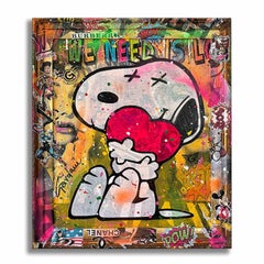 Sending Love Snoopy - Canvas - Limited Edition, Digital on Paper