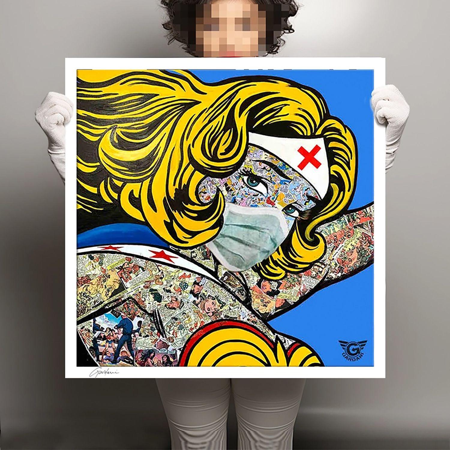 Nurse Power - Lienzo - Edición limitada 29/100, Digital sobre lienzo