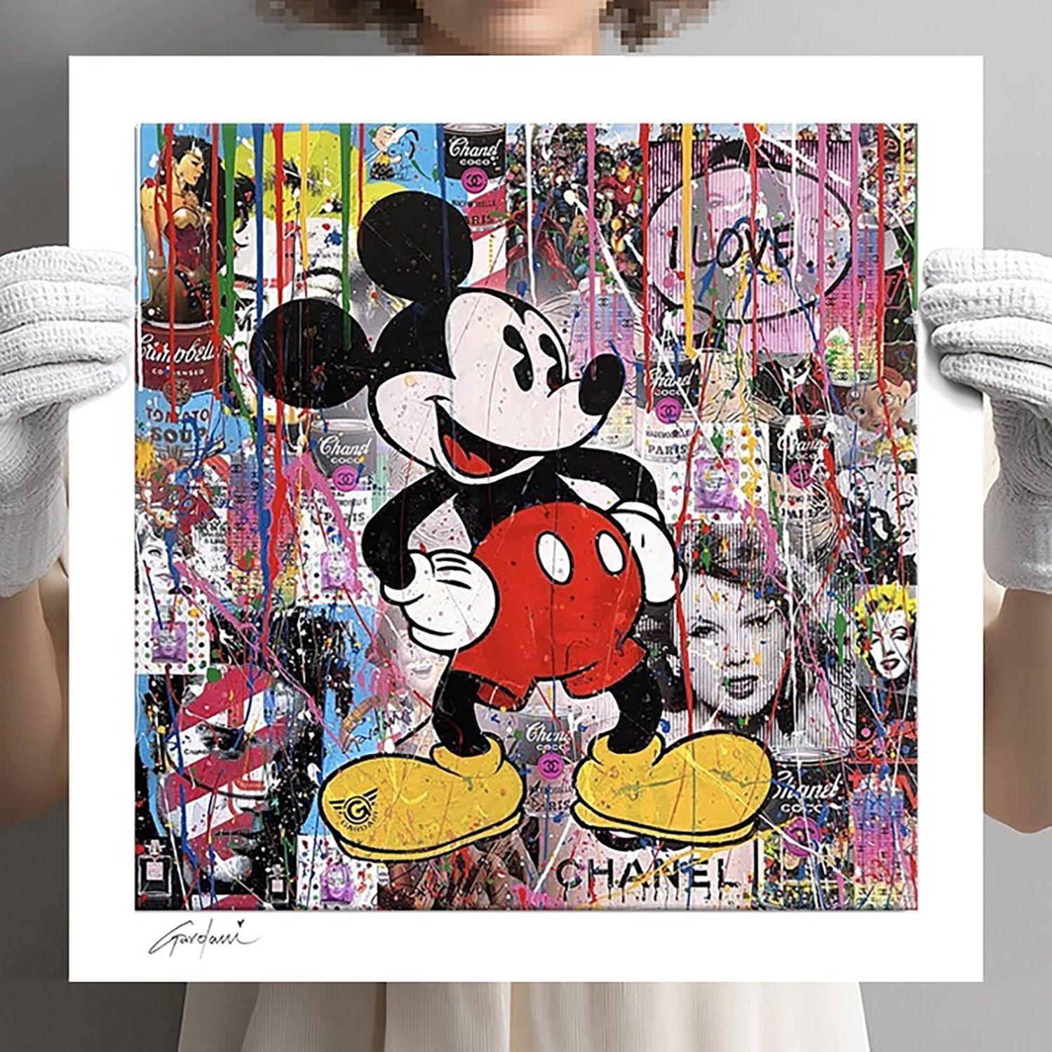 Mickey - I Love - Paper - Limited Edition 25/100, Digital on Paper - Art by Gardani Art