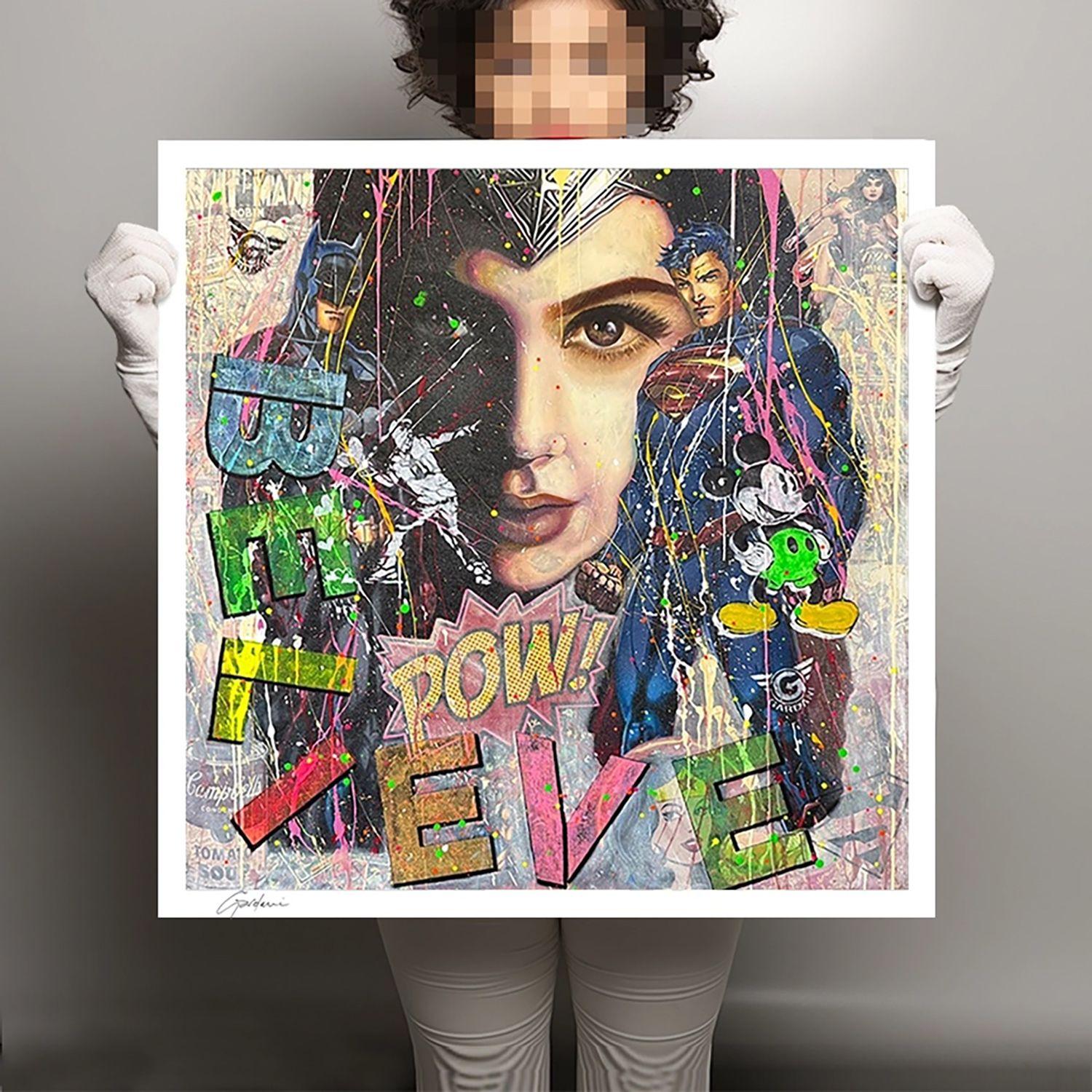 Wonder Woman Beauty-Leinwand -Limitierte Auflage 23/100, Digital auf Leinwand – Art von Gardani Art