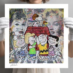 Snoopy en vol - Toile - Édition limitée 28/100, numérique sur toile