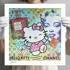 Hello Kitty-Chanel -Tela - Edizione limitata 18/100, Digitale su Tela