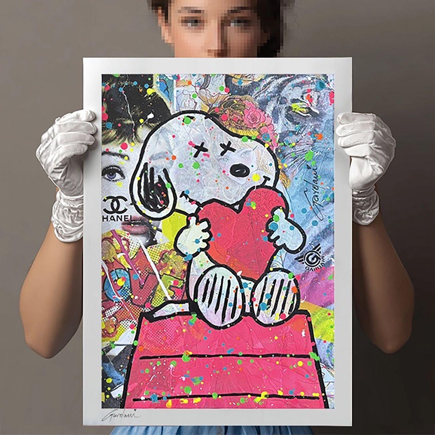 Snoopy Love More - Lienzo - Edición limitada 25/100, Digital sobre lienzo