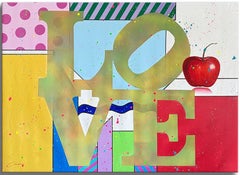 Une métropole de l'amour, peinture, acrylique sur toile