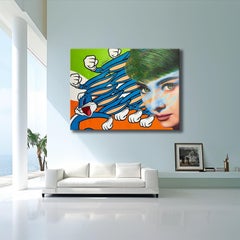 Smile Pikachu - Original Painting on Canvas, Painting, Acrylic on Canvas Chasing