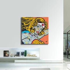 Wonder Woman Force - Original Painting on Canvas, Painting, Acrylic on Canvas