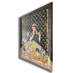 Muse moderne, peinture, huile sur toile
