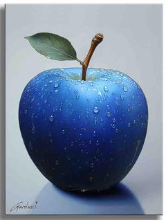 Blue Apple, Painting, Oil on Canvas