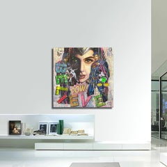 Wonder Woman Super, Painting, Acrylic on Canvas