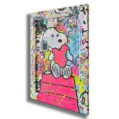 Snoopy Love More, Painting, Acrylic on Canvas