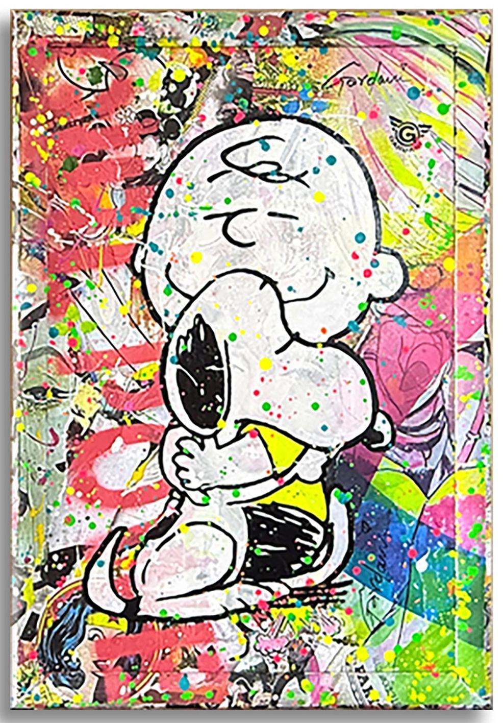 Snoopy True Friends, Painting, Acrylic on Canvas